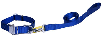 Kennel Cotton M.S. Click Lock Collar & Leash Set (1")